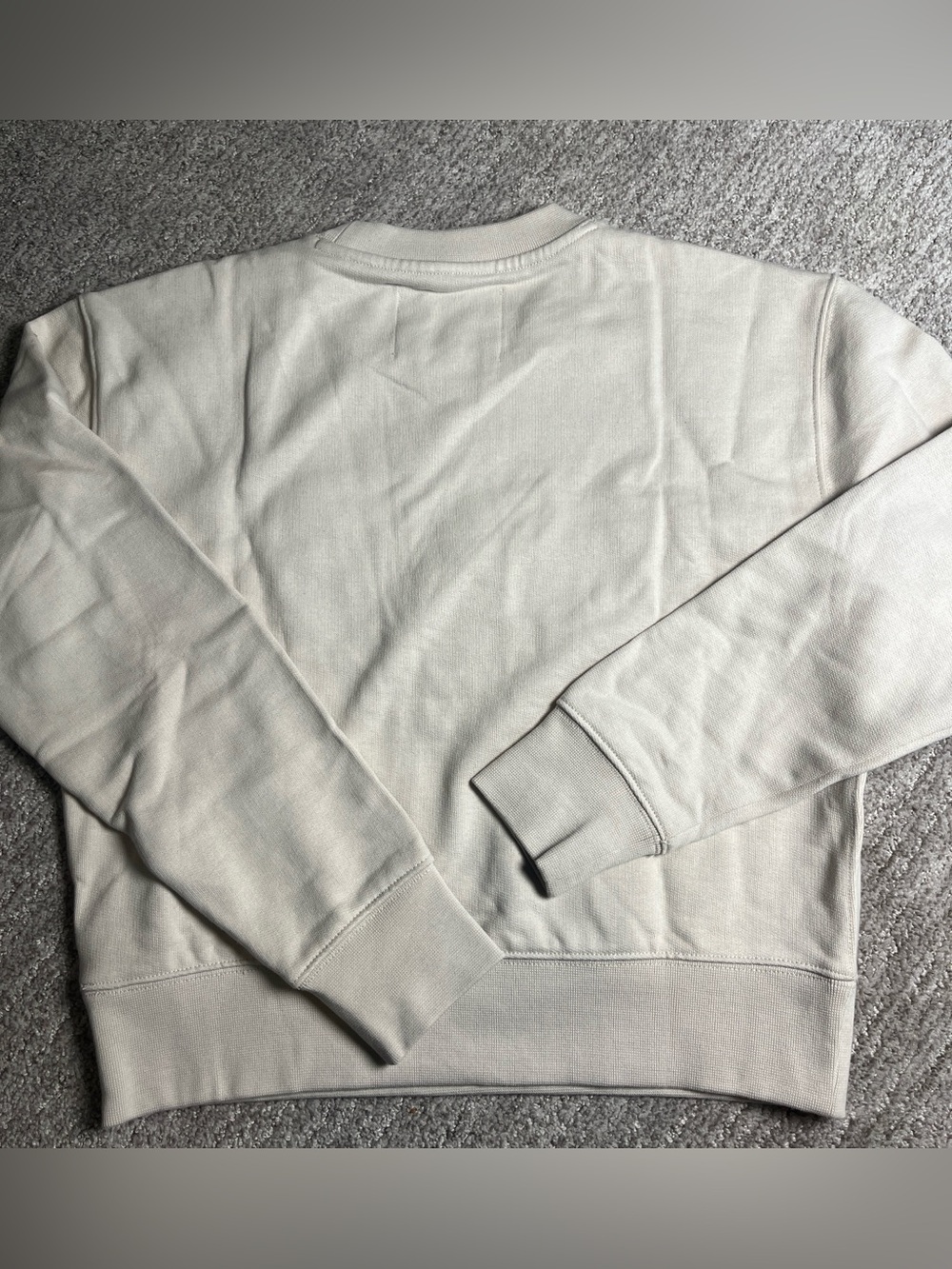 Organic Basic Weekend Boxy Crewneck Sweatshirt, SandstoneX-Small 543/bb15-1:v - Picture 9 of 10